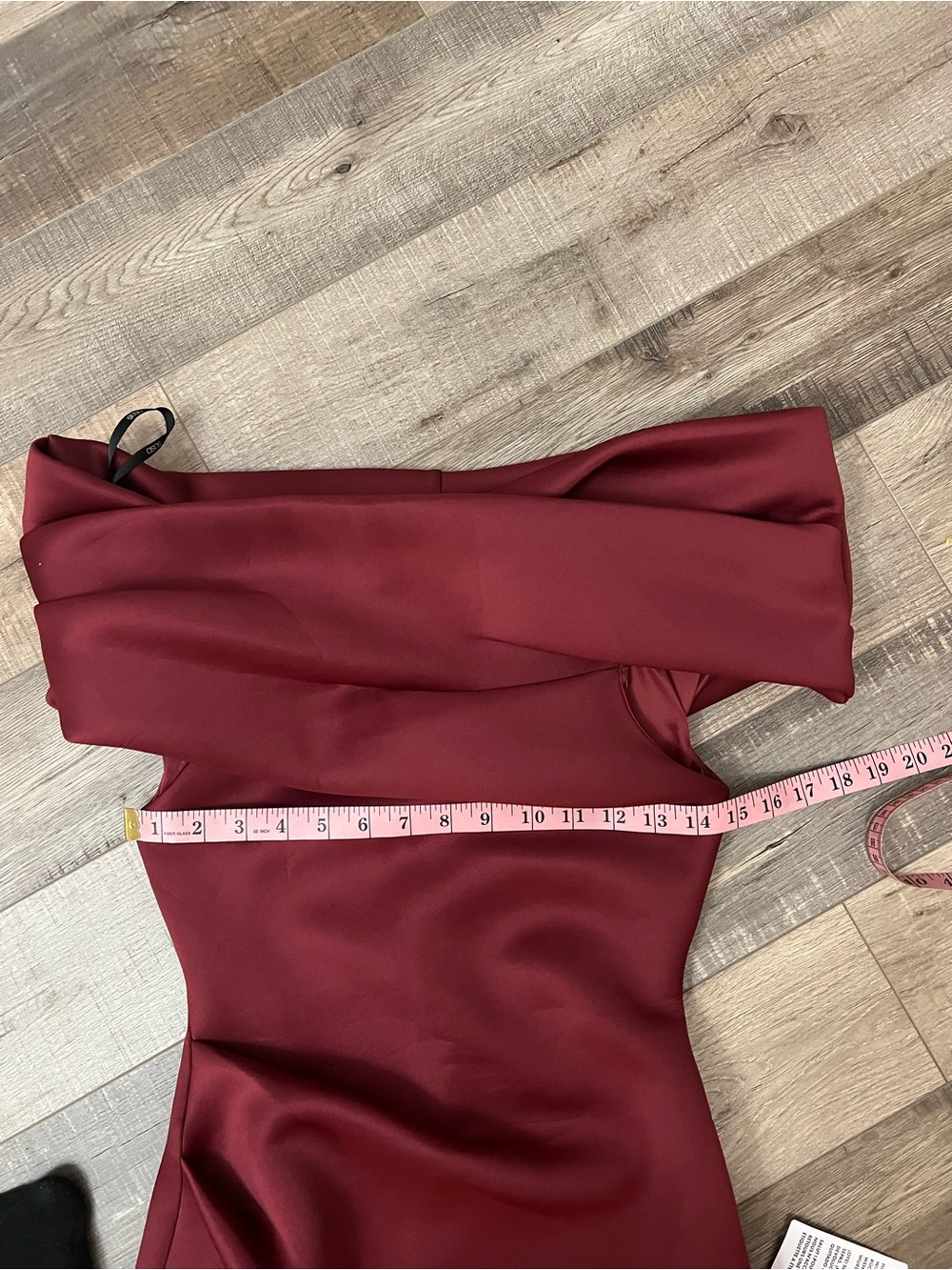 ASOS pleated Bardot Strapless mini dress in wine sz 6 NWT - Picture 5 of 7